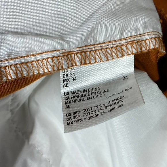 And Now This Men's Brown Stretch Performance Chino Shorts SZ 34 - Picture 10 of 11